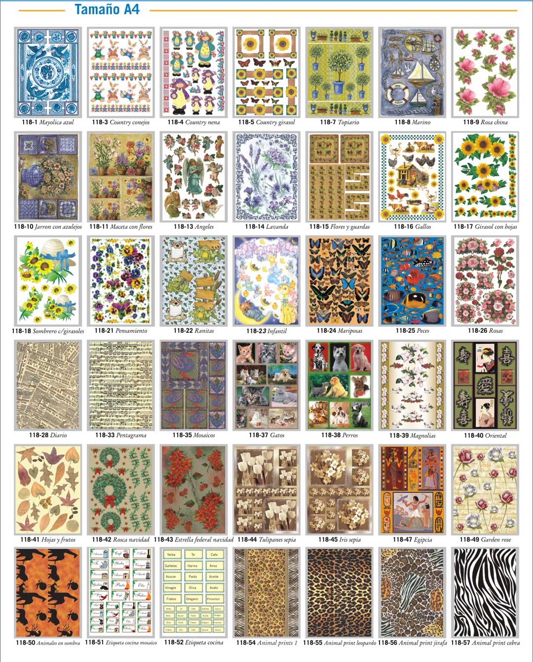 55 Decoupage Laminas