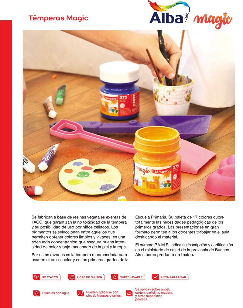 Juego de pintura de témpera para niños – Pasteles de pintura de témpera  lavables no tóxicos para niños con paleta limpia con solo jabón y agua